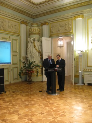 Welcome addresses in Empire Hall of the CAPITALBANK – Palais Esterhazy