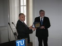 Dr. Hans Kaiser, Vicerector of VUT and Dr. Dragan Antic, Dean of FEEN, for long-term cooperation Faculty of Electronic Engineering awarded Vienna University of Technology by Great Charter